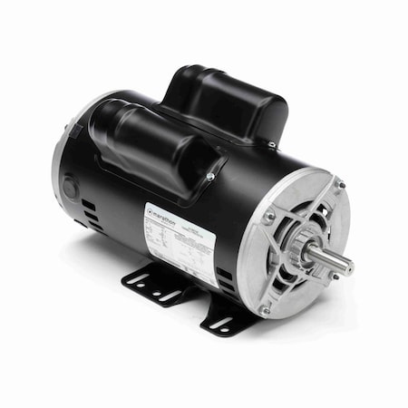 Leeson 5 Hp Air Compressor Motor, 1 Phase, 3600 Rpm, 230 V, 56H Frame, Odp 9038B